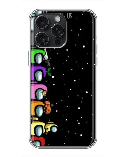 Чехол для iPhone 16 Pro Max с картинкой «Команда Among Us»