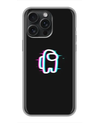 Чехол для iPhone 16 Pro Max с картинкой «Among Us неон»