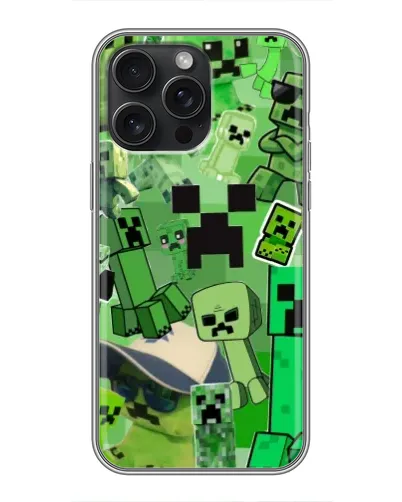 Чохол для iPhone 16 Pro Max з картинкою «Кріпери Minecraft» Чохол для iPhone 16 Pro Max з картинкою «Кріпери Minecraft»