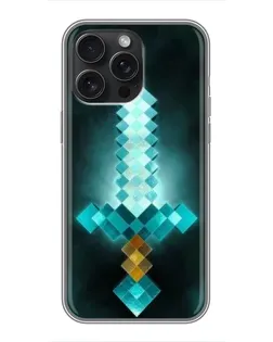 Чохол для iPhone 16 Pro Max з картинкою «Алмазний меч неон»