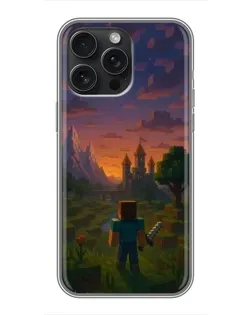 Чохол для iPhone 16 Pro Max з картинкою «Стів біля вежі»