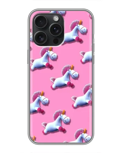 Чехол для iPhone 16 Pro Max с картинкой «Единороги на розовом»