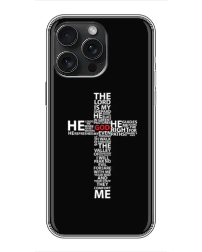 Чехол для iPhone 16 Pro Max с картинкой «Текстовый крест» Чехол для iPhone 16 Pro Max с картинкой «Текстовый крест»