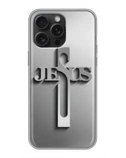 Чехол для iPhone 16 Pro Max с картинкой «Металлический крест Jesus» Чехол для iPhone 16 Pro Max с картинкой «Металлический крест Jesus»