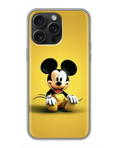 Чехол для iPhone 16 Pro Max с картинкой «Микки на желтом»