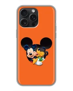 Чехол для iPhone 16 Pro Max с картинкой «Сердце Микки Минни»