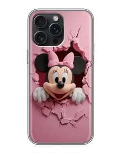 Чехол для iPhone 16 Pro Max с картинкой «Минни сквозь стену»