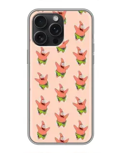 Чехол для iPhone 16 Pro Max с картинкой «Патрик Стар паттерн» Чехол для iPhone 16 Pro Max с картинкой «Патрик Стар паттерн»