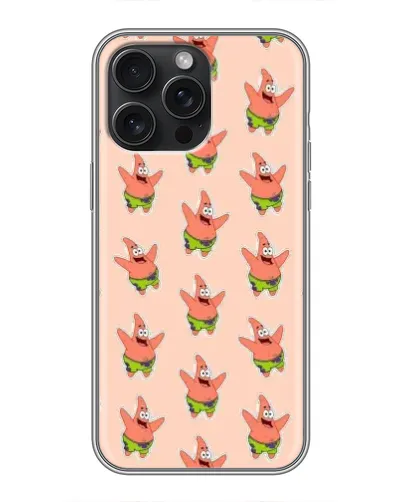 Чехол для iPhone 16 Pro Max с картинкой «Патрик Стар паттерн»