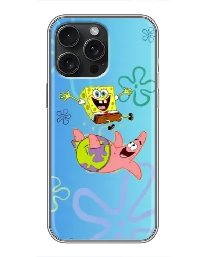 Чехол для iPhone 16 Pro Max с картинкой «Спанч Боб и Патрик»