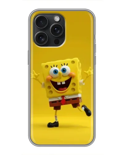 Чехол для iPhone 16 Pro Max с картинкой «Позитивный Губка Боб»