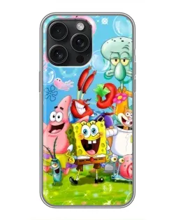 Чехол для iPhone 16 Pro Max с картинкой «Губка Боб и друзья» Чехол для iPhone 16 Pro Max с картинкой «Губка Боб и друзья»