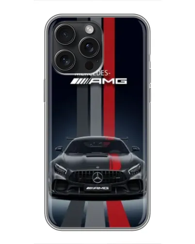 Чехол для iPhone 16 Pro Max с картинкой «Mercedes — белый карбон»