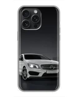 Чехол для iPhone 16 Pro Max с картинкой «Mercedes AMG GT Silver»