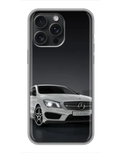 Чехол для iPhone 16 Pro Max с картинкой «Mercedes AMG GT Silver»