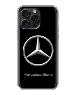 Чехол для iPhone 16 Pro Max с картинкой «Mercedes Silver Logo»