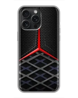 Чехол для iPhone 16 Pro Max с картинкой «Mercedes Carbon Grid»