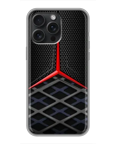 Чехол для iPhone 16 Pro Max с картинкой «Mercedes Carbon Grid»