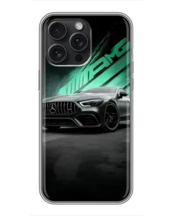 Чехол для iPhone 16 Pro Max с картинкой «Темный Mercedes AMG»