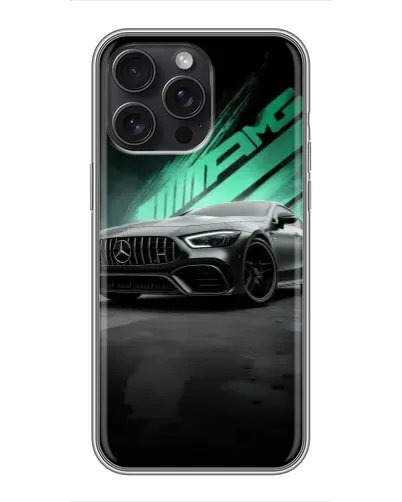 Чехол для iPhone 16 Pro Max с картинкой «Темный Mercedes AMG»