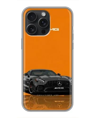 Чехол для iPhone 16 Pro Max с картинкой «Оранжевый Mercedes AMG»