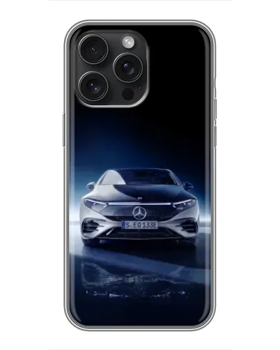 Чехол для iPhone 16 Pro Max с картинкой «Ночной Mercedes EQ»