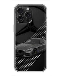 Чехол для iPhone 16 Pro Max с картинкой «Mercedes AMG — графика»