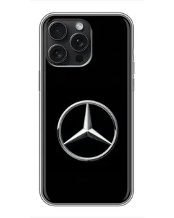 Чехол для iPhone 16 Pro Max с картинкой «Mercedes классический лого»