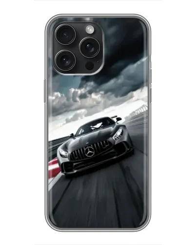 Чехол для iPhone 16 Pro Max с картинкой «Гоночный Mercedes AMG»