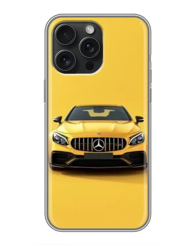 Чехол для iPhone 16 Pro Max с картинкой «Желтый Mercedes GT»