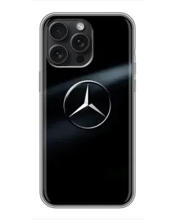 Чехол для iPhone 16 Pro Max с картинкой «Mercedes на металле»