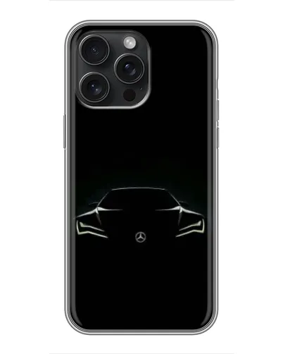 Чехол для iPhone 16 Pro Max с картинкой «Mercedes — силуэт авто» Чехол для iPhone 16 Pro Max с картинкой «Mercedes — силуэт авто»