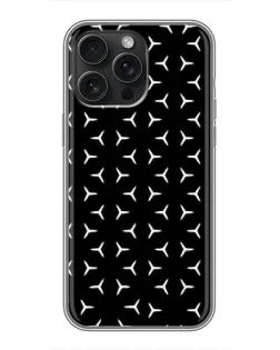 Чехол для iPhone 16 Pro Max с картинкой «Mercedes паттерн звезд»