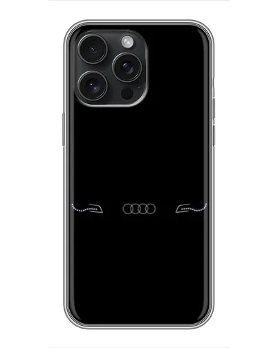 Чехол для iPhone 16 Pro Max с картинкой «Audi — световой подпись»