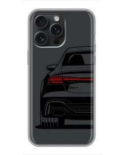 Чехол для iPhone 16 Pro Max с картинкой «Задняя часть Audi — арт»