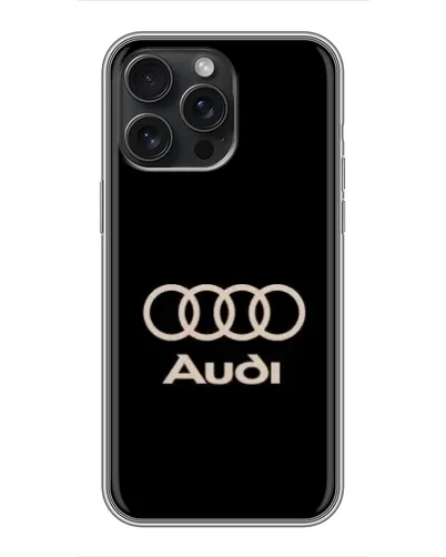 Чехол для iPhone 16 Pro Max с картинкой «Audi — золотой логотип»