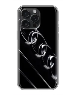 Чехол для iPhone 16 Pro Max с картинкой «Audi — абстрактные кольца»