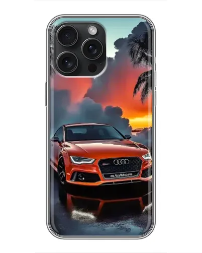 Чехол для iPhone 16 Pro Max с картинкой «Audi — закат»