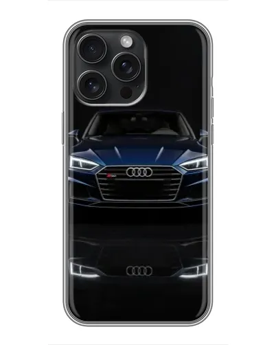 Чехол для iPhone 16 Pro Max с картинкой «Audi — ночное отражение»
