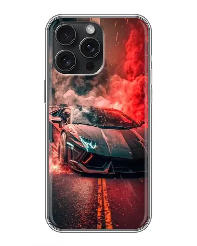 Чехол для iPhone 16 Pro Max с картинкой «Lamborghini красный дым» Чехол для iPhone 16 Pro Max с картинкой «Lamborghini красный дым»