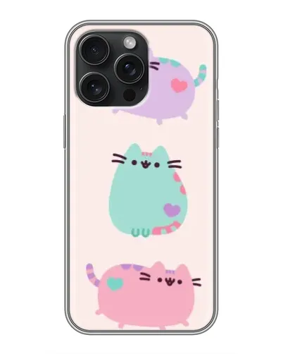 Чехол для iPhone 16 Pro Max с картинкой «Pusheen трио»