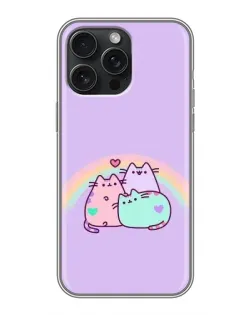 Чехол для iPhone 16 Pro Max с картинкой «Радужные Пушины» Чехол для iPhone 16 Pro Max с картинкой «Радужные Пушины»