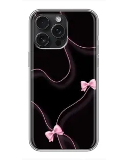 Чехол для iPhone 16 Pro Max с картинкой «Розовые ленты»