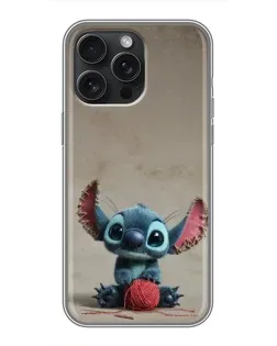 Чохол для iPhone 16 Pro Max з картинкою «Стіч на чоричневому фоні»