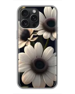 Чехол для iPhone 16 Pro Max с картинкой «Белые маргаритки макро»