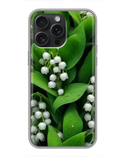 Чехол для iPhone 16 Pro Max с картинкой «Ландыши в зелени»