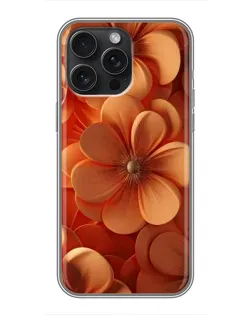 Чехол для iPhone 16 Pro Max с картинкой «Оранжевый макро цветок»