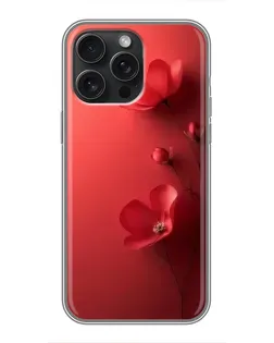Чехол для iPhone 16 Pro Max с картинкой «Маковые соцветия»