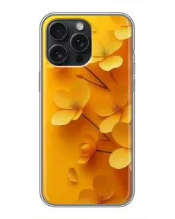 Чехол для iPhone 16 Pro Max с картинкой «Золотые лепестки»