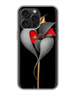 Чехол для iPhone 16 Pro Max с картинкой «Серебряный фантазийный цветок» Чехол для iPhone 16 Pro Max с картинкой «Серебряный фантазийный цветок»